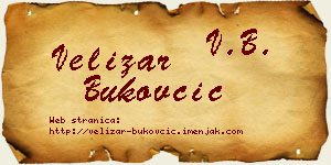 Velizar Bukovčić vizit kartica